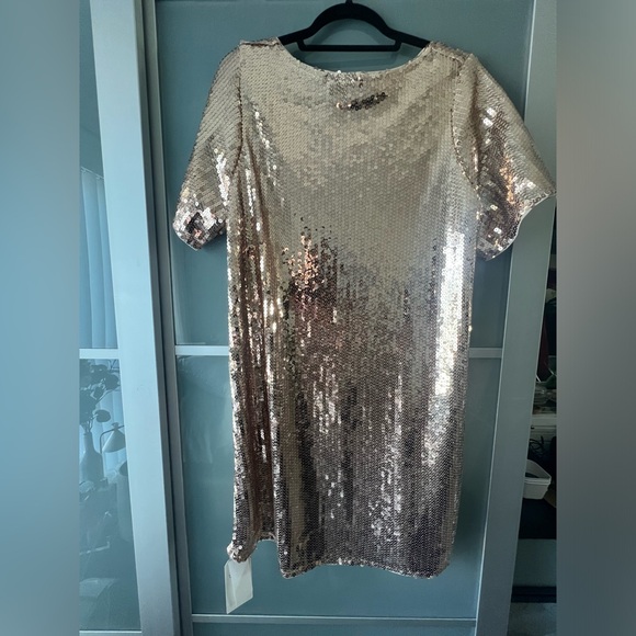 A&F Sequin Tee Shift Mini Dress - NWT! - Picture 5 of 8